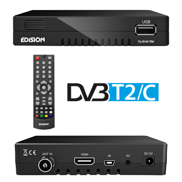 Edision Kabelreceiver Progressiv Hybrid Lite Dvb C EDISION PROGRESSIV hybrid lite HD Kabel Receiver DVB-T/T2 DVB-C auf