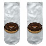 SO-L134 Motiv Socken weiß Donut