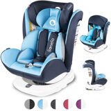 Lionelo Bastiaan Auto Kindersitz mit Isofix in blau Baby Autositz Sicherheitsgurt Babyschale Baldachin Sonneschutz Stoff