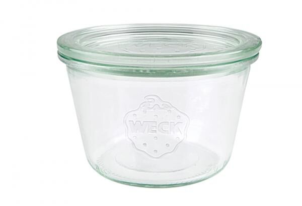 WECK Einmachgläser 0,5l 4erTray inkl 5 Ringen und 8 Klammern 